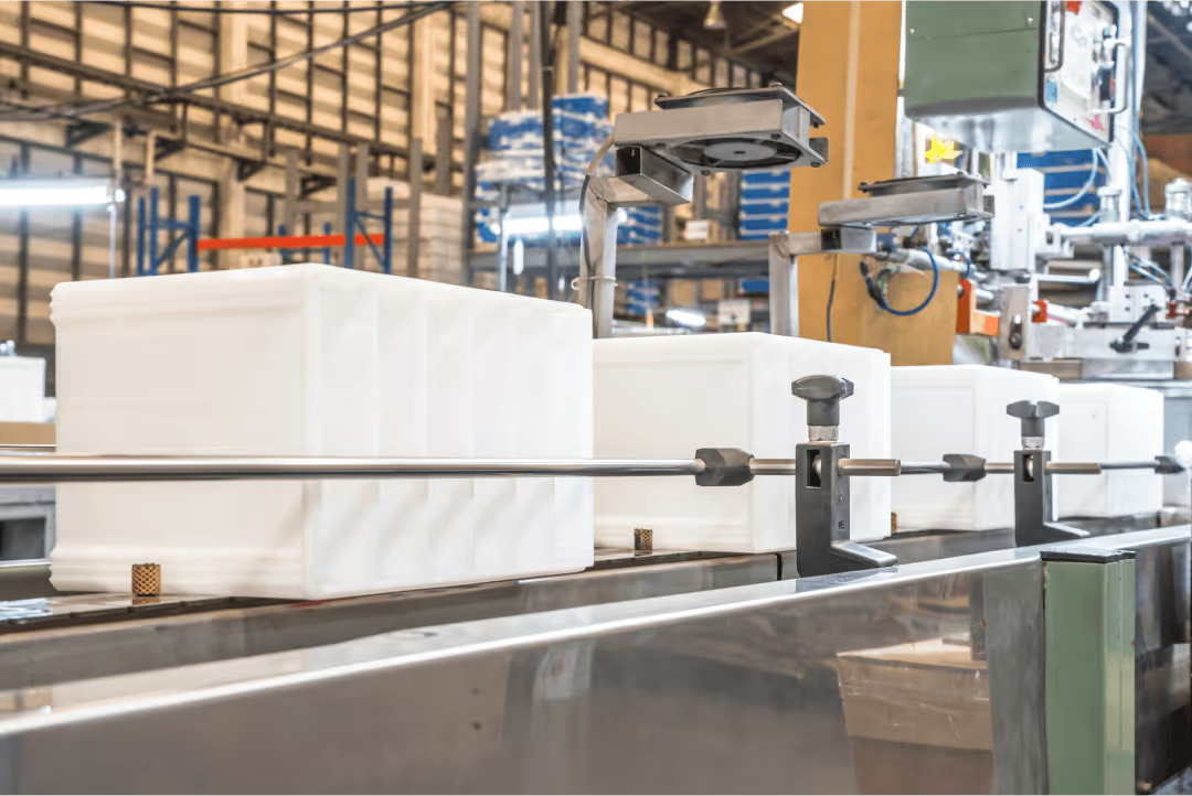 Plastic and rubber processing line using industrial air knife systems