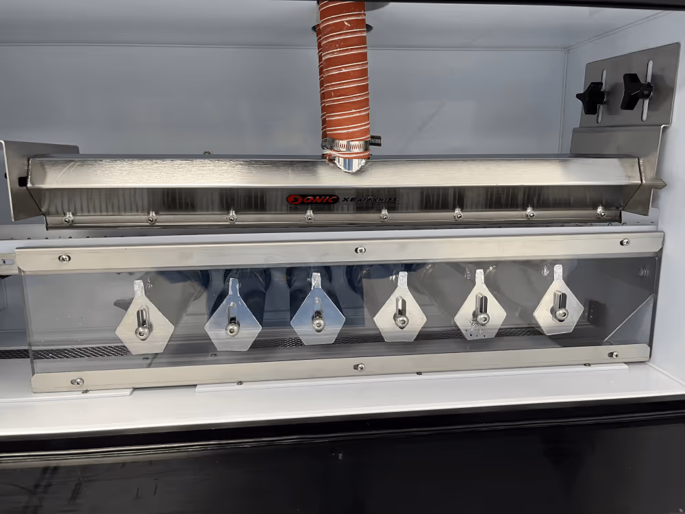 Sonic air knife drying system for high tech manufacturing