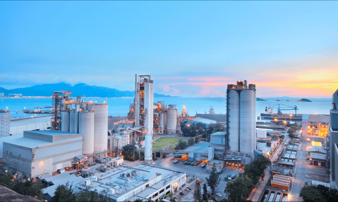 Industrial construction materials and equipment in a demanding work environment