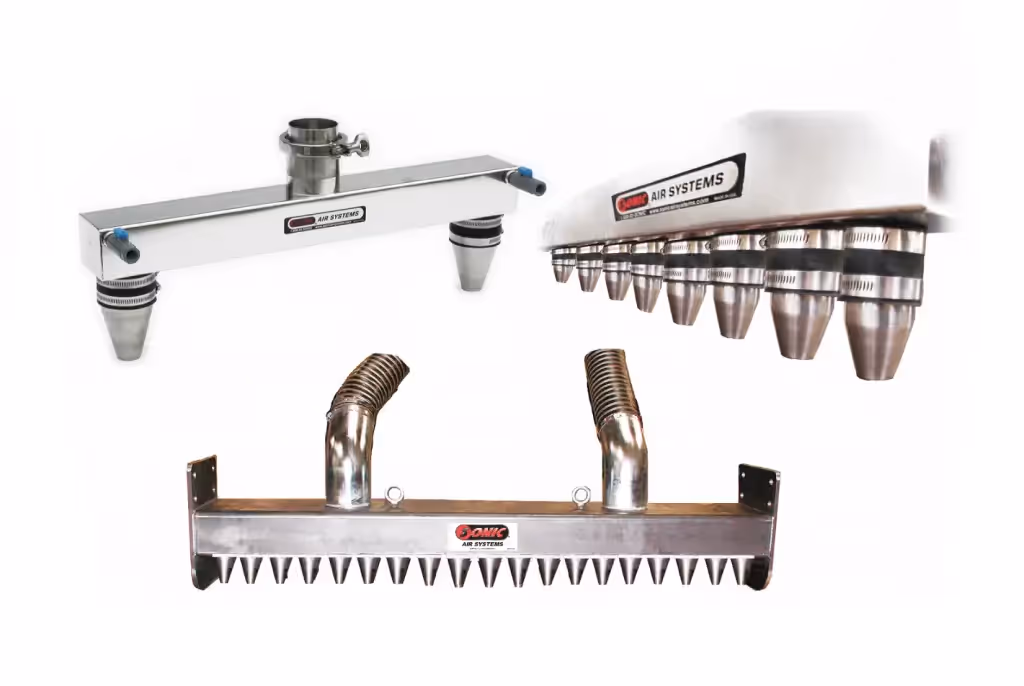 Industrial air distribution equipment and robotic production components.